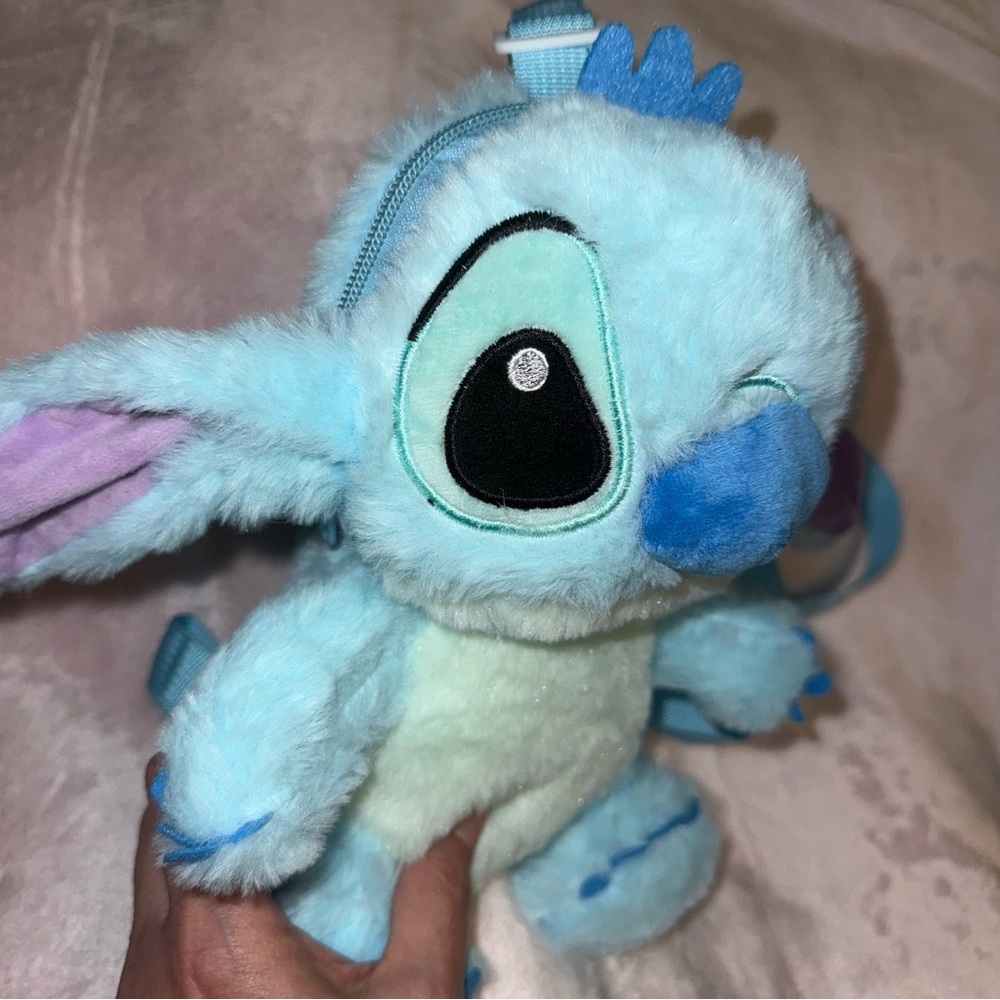 Stitch Plush Doll Backpack Lilo & Stitch Plush Toy Zipper Pouch Bag New - Picture 12 of 13